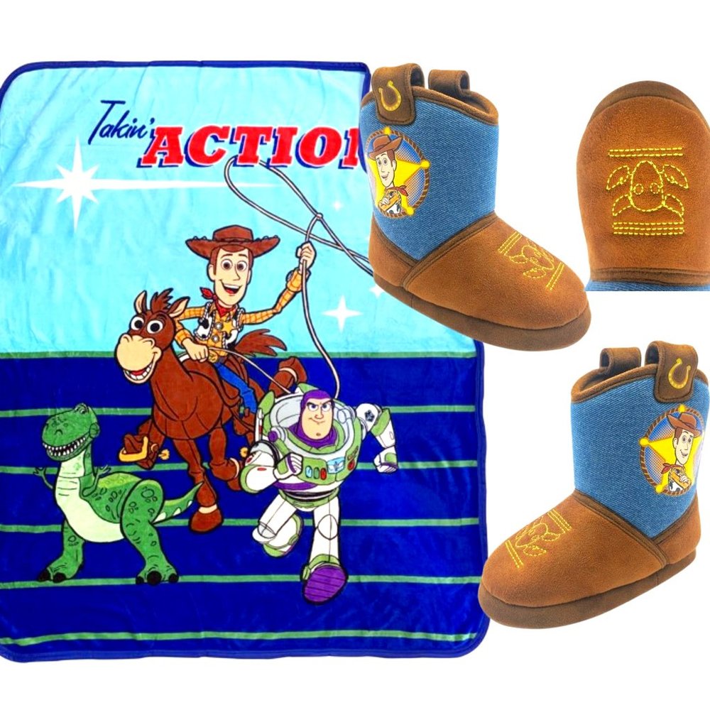 Toy story Plush Throw Blanket and Plush Boots